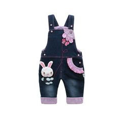 About KIDSCOOL SPACE KIDSCOOL SPACE is a professional kids jean manufacturer & seller over decades,we made a large quantity many kinds of good quality and popular jean clothes every year This is a cute 3D cartoon Bunny denim overalls and it will make your little baby the cutest one. The size below is just a guidance , please kindly consider your actual needs and choose a correct size,thank you for your attention ,have shopping fun! How to choose apparel size? Detail sizes: 1inch=2.54cm Size 3-6 90 Pants, 80 Pants, Cute Overalls, Girls Overalls, Jeans Overall, Baby Jeans, Bunny Outfit