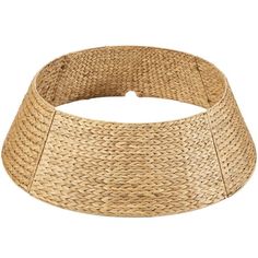 a large round basket that has been made out of straw and is ready to be used as a lamp shade