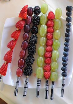 grapes, raspberries and other fruits are arranged on a plate