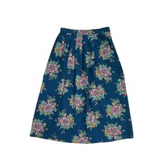 "Your Sixth Sense (C&A) 70s vintage floral pleated midi skirt 1970s high waisted A line skirt with a floral print pattern. There's a button & zip fastening on the side. Perfect for summer, tea parties or casual streetwear. Material made from 50% polyester 50% viscose ▪️ Label size 10 but best fits size 8 (27 inch waist) ▪️ Waist - 27\" ▪️ Length - 30\" 🎨 Colour - Blue, Pink, White & Khaki 💚 Excellent condition 💥 FREE UK SHIPPING 📦 Bundle discounts available on orders of 2+ items ✅ Tracked worldwide shipping 🌍 Europe - £7   🌎 Rest of the world - £10 ‼️ Please check your address at checkout ⛔️ No returns seventies boho, bohemian, colourful, multicoloured, cute patterned cottagecore, cottage core tea farm twee 8310R-BB31-(6/7)-170" Summer Tea, Sixth Sense, Floral Prints Pattern, Pink Floral Print, Tea Parties, 70s Vintage, Pleated Midi Skirt, Casual Streetwear, Print Pattern