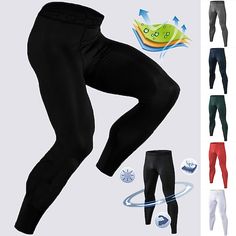 men's leggings with different colors and sizes