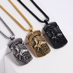 Brand: Cy trendy Pendant Material: 316L Stainless Steel Chain Material: 316L Stainless Steel Color: Silver/Black/Gold Dimension: 47mm*29mm Chain Length: 60cm Weight: 32g   We offer high quality rings by using GENUINE 316L Stainless Steel as material, The 316L stainless steel do not suffer corrosion,tarnish or rust when expose in wet environment, it is one of the best metal when choosing rust resistance rings and necklaces because of it's sufficiently reactive to protect itself from further attack by forming passive corrosion product layer   The package include: 1 x necklace Quality Rings, Health Bracelet, Eagle Pendant, Eagle Necklace, Professional Jewelry, Titanium Rings, Skull Ring, Fashion Jewelry Necklaces, Steel Chain