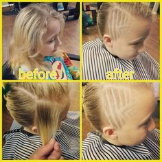 Before & after, kid cut, design Baby Face, Design