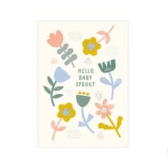 DES CARD BABY HELLO BABY SPROUT Design Design Cards - Baby New Baby Greeting Cards, New Baby Greetings, Baby Greeting Cards, Hello Baby, New Baby Cards, Baby Cards, Diy Design, Envelope, Card Design