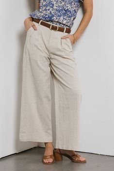 oatmeal wide leg pants Beige Linen Wide Leg Pants For Fall, Beige Wide-leg Bottoms With Buttons, Beige Wide Leg Bottoms With Buttons, Casual Oatmeal Bottoms For Spring, Beige Linen Bottoms With Button Closure, Beige Relaxed Fit Pants With Button Closure, Relaxed Fit Beige Pants With Button Closure, Casual Beige Pants With Buttons, Beige Linen Bottoms With Buttons