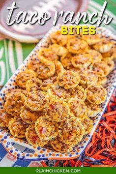 taco ranch bites recipe on a plate