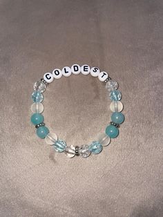 Handmade beaded bracelet with custom name Name Bracelet, Bracelets Handmade Beaded, Bracelet, Beauty Book, Beaded Necklace, Beaded Bracelets, Jewelry Necklaces, Etsy Accessories, Accessory Gift