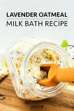 lavender oatmeal milk bath recipe Oatmeal Milk Bath, Milk Bath Diy, Bath Recipes Diy, Milk Bath Recipe, Lavender Oatmeal, Diy Oatmeal