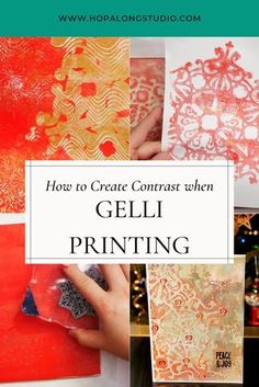 how to create contrast when gelli printing