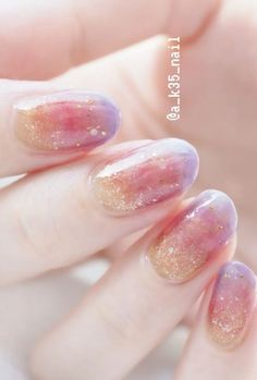 Pretty Purple Nails, Lollipop Nails, Nail Polish Art Designs, Asian Nails, Simple Gel Nails, Nail Art Ombre, Nails Only, Nail Art Wedding