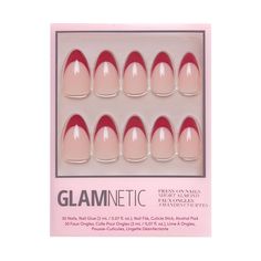 Embrace a classic look with a twist in the Rose Garden Nail Set. These semi-translucent short almond nails feature a deep red tip that brings instant sophistication to any outfit. Perfect for date nights or adding a pop of color to your daily style! Key Features Length: Short Shape: Almond Finish: Glossy Opacity: Semi-Transparent Thickness: 0.6mm Reusable, each wear lasts up to 2 weeks Waterproof Customizable Vegan & Cruelty-free Timeless Nail Color, File Nails, 30 Nails, Nail Tek, Short Almond Nails, Sky Nails, Gel Lamp, Beauty Gift Card, Gelish Nails