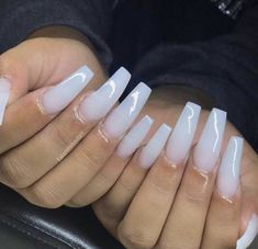 GLOSSY 💅🏾😍 Best acrylic nails, White acrylic nails, Long nails Nail Color For Winter, Soft White Nails Acrylic, Soft White Nails, White Nails Acrylic Coffin, White Nails Acrylic, Soft White Acrylic, Soft Nail, Acrylic Nail Powder, Nail Colors Winter