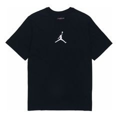 Air Jordan Jumpman Dfct Ss Crew Round-neck Short-sleeve Tee Men Black CW5191-010 (Men's/Casual/Round Neck/Solid Color/Short Sleeve) Black Crew Neck Shirt For Sports, Jordan Black, M J, Color Shorts, Men's Casual, Mens Tees, Air Jordan, Air Jordans, Short Sleeve Tee