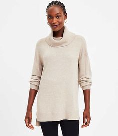 Loft Cowl Tunic Sweater Size Large Driftwood Heather Women's by Loft Size Regular - L Driftwood Heather Women's Cowl, Neck, Tunic, Tops, 48%, acrylic, 28%, nylon, 10%, polyester, 10%, wool, 4%, spandex, Machine, Washable Best Fall Sweaters Cowl Neck Tunic, Easy Shape, Dolman Top, Detailed Sweater, Sweater Sale, Tunic Sweater, Fall Sweaters, Light Weight Sweater, Soft Knits