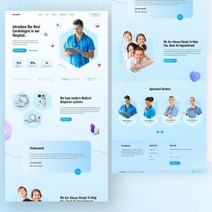 the medical website design is clean and modern