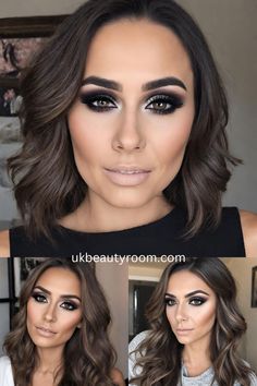 19 Amazing Makeup Ideas for Brown Eyes Plus Tutorials Makeup Ideas For Brown Eyes, Turquoise Eyeshadow, Brown Eyes Aesthetic, Best Makeup Tutorials, Shimmery Eyeshadow, Eyeshadow For Brown Eyes, Eyeliner Black, Hair And Makeup Tips