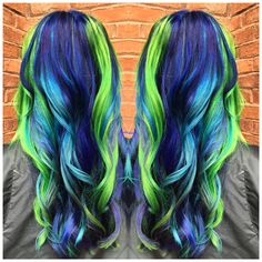 Unique Hair Ideas, Bright Hair Color Ideas, Neon Hair Color, Exotic Hair Color, Funky Hair Colors, Wild Hair Color, Creative Hair Color