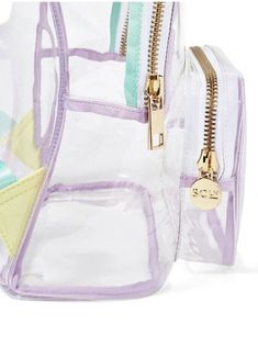 Stoney Clover Lane x Target Clear/Lavender Transparent Backpack Bag NWT Ltd Ed | eBay Cute Clear Backpacks For School, Stoney Clover Target Backpack, Trendy Backpack With Transparent Straps, Trendy Clear Backpack With Clear Strap, Trendy Clear Standard Backpack, Purple Rectangular Bag With Clear Strap, Clear Backpack With Clear Strap, Clear Zipper Closure Pouch Bag, Trendy Clear Travel Backpack