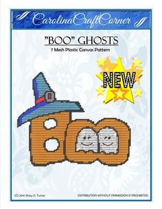 an image of a new year's card with the word boo ghost on it