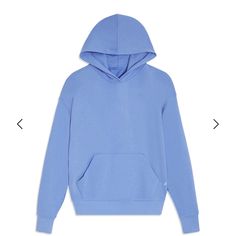 Never Worn- Oversized Hoodie In Powder Blue Blue Hooded Hoodie For Everyday, Blue Hooded Hoodie For Everyday Wear, Blue Everyday Hooded Hoodie, Blue Everyday Hoodie, Basic Blue Hoodie For Winter, Basic Blue Winter Hoodie, Blue Hoodie With Adjustable Hood For Loungewear, Trendy Blue Hoodie With Ribbed Cuffs, Spring Blue Sweatshirt