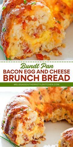 For a hearty holiday brunch idea, try this Bundt Pan Bacon Egg and Cheese Brunch Bread! Loaded with bacon, eggs, and cheddar cheese, this brunch bread is a perfect addition to Christmas morning breakfast and ideal for serving a crowd! Bread In A Bundt Pan, Egg Benedict, Breakfast Recipies, Brunch Bread, Bacon Egg And Cheese, Breakfast And Brunch, Egg And Cheese, Bundt Pan, Bacon Egg