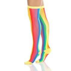 Vertical Rainbow Over The Knee Women's Socks Rainbow Cute Thigh High Socks, Happy Rainbow, Rainbow Socks, Pride Day, Judy Garland, Over The Knee Socks, Thigh High Socks, Women's Socks, Crazy Socks