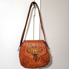 Purse Is Genuine Leather, Hand Made, Bought The Bag In Cancun, Never Used It At All. Brand New. No Damages. Country Bags, Mexican Bags, Mexican Bag, Senior Project, Fringe Bags, Brown Purses, Purse Crossbody, Winter Break, Crossbody Tote