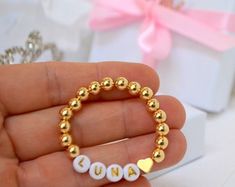 14k Solid Gold Baby Bracelet With Double Heart Charm / Adjustable Toddler Child Bracelet for Kids / Baby Shower Gifts / Baptize Gift - Etsy Baptism Bracelet, Bracelet For Kids, Toddler Bracelet, Kids Bracelet, Girls Bracelet, Kids Bracelets, Baby Bracelet, Birthstone Bracelet, Gold Baby