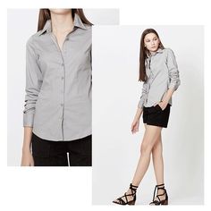 Perfect button up shirts for work and beyond _Shop now @ LE3NO.COM  #womenstyle #womenswear…” Slim Fit Workwear Blouse With Fold Down Collar, Slim Fit Button-up Top For Work, Office Tops With Placket And Slim Fit, Slim Fit Button-up Shirt For Workwear, Fitted Office Lady Shirt, Modern Office Shirt With Placket, Slim Fit Button-up Shirt For Office Wear, Fitted Shirt With Button Closure For Workwear, Office Slim Fit Button-up Shirt