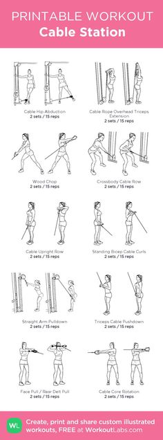 a poster with instructions on how to use the printable workout for women and men