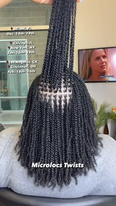 2 Strand Twist With Extensions, Micro Locs Twist, Tiny Weaving With Natural Hair, Ceres Braid Hairstyles, Micro Twist Hairstyles, Micro Twists Natural Hair, Natural Twist Hairstyles, Braids And Twists