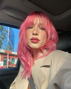 Bright Pink Hair Color, Bright Pink Hair, Pink Hair Color Ideas, Mane Hair, Pink Hair Color, Frosé, Vegan Products, Pretty Hair Color, Bright Hair