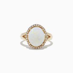 Effy Aurora 14K Yellow Gold Opal and Diamond Ring, 2.64 TCW Opal And Diamond Ring, Gold Yellow, Aurora, Diamond Ring, Gemstone Rings, Opal, Sparkle, Yellow Gold, Gemstones