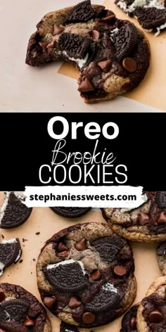 oreo cookie cookies with chocolate chips on top