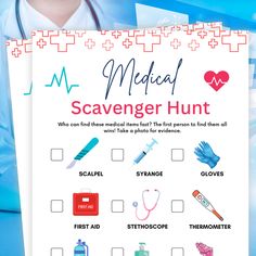 the medical scavenger hunt is on display