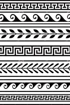 a set of decorative borders and dividers in black and white