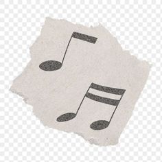 an old piece of paper with musical notes on it png - music note clipart