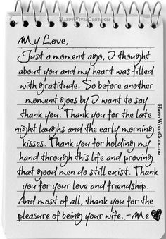 a handwritten note with the words, my love