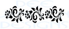 an artistic design with black and white swirls in the shape of letters on a white background