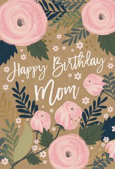 Birthday Mother Card Roses Kraft - Cardmore Happy Birthday Mom Cards, You're A Blessing, Birthday Card For Mother, Happy Birthday Mommy