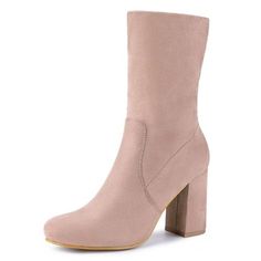 Look forward to the amazing outfits that await you in this Suede High Heel Ankle Boots! A rounded-toe meets a fitted 7 1/2" shaft height (made from soft suede), besides, there's two style for pairing clothes with the foldable shaft, take you a comfortable, fashionable and chic live. The boots are paired well with dresses, skirts. High Heel Wide Calf Suede Mid-calf Boots, Suede Wide Calf High Heel Mid-calf Boots, Wide Calf Suede Mid-calf Boots With High Heel, Winter High Heel Suede Boots, Winter Suede High Heel Boots, Winter Suede High Heeled Boots, Fitted Suede High Heel Mid-calf Boots, Suede Mid-calf High Heel Boots, Fitted Suede Platform Boots