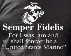 the back of a shirt that says, semper fiedis for i was, am and shall forever be a united states marine