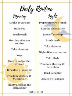 Daily Routine For healthy Lifestyle Productive Tips, Night Yoga, A Daily Routine, Routine Tips, Night Skin Care Routine, Daily Checklist, Healthy Morning Routine, Life Routines