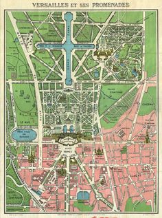 an old map of the city of paris