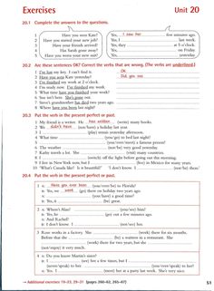 the worksheet for exercises in english and spanish, with instructions on how to use them