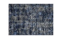 an area rug with blue and gray colors