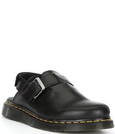 Dr. Martens Men's Jorge II Leather Slingback Clogs | Dillard's Leather Slip-on Clogs With Buckle Closure, Leather Clogs With Stitched Sole And Closed Toe, Closed Toe Clogs With Stitched Sole For Work, Leather Slingback Clogs With Buckle Closure, Workwear Closed Toe Clogs With Leather Footbed, Workwear Clogs With Leather Footbed And Closed Toe, Closed Toe Leather Footbed Clogs For Work, Leather Footbed Closed Toe Clogs For Work, Classic Leather Slingback Mules