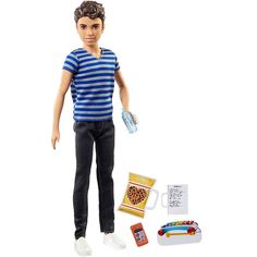 the doll is next to his food and drink