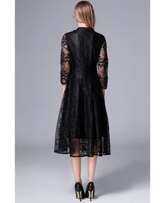 Get 10% off now! Buy l-5xl black lace vneck midi party dress with sheer sleeves at cheap price online. Free stable shipping and pro custom service since 2009. Sheer V-neck Lace Dress For Evening, Black V-neck Lace Dress For Summer, V-neck Lace Dress With Lace Sleeves For Evening, Elegant Sheer V-neck Lace Dress, Evening Lace Dress With V-neck And Lace Sleeves, Evening V-neck Lace Dress With Lace Sleeves, Black Formal Lace Dress With Sheer Sleeves, Black Lace Dress With Sheer Sleeves For Formal Occasions, Sheer V-neck Lace Evening Dress