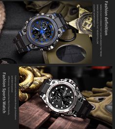 Men's Watches- Men's Watches Luxury Military Quartz Electronic Watches Shockproof Waterproof Digital Wristwatch Model Number:4000522849912 Ender:Men Watches Style:Fashion & Casual,Sport Movement:Movement Digital Band:TPU Battery:Maxell Mirror:Toughened Mirror Dial Diameter:53.07 mm/2.09 in Case Thickness:16.33 mm/0.64 in Band Width:approx22 mm/0.87 in Band Length:255 mm/10.04 in Functions:30m waterproof,stopwatch,date/week dispaly,alarm clock,12/24-hour time format,luminous mode Manual measureme Digital Wrist Watch, Men's Watches Luxury, Mens Sport Watches, Mens Fashion Watches, Military Watches, Military Army, Gshock Watch, Luxury Watches For Men, Sport Watches